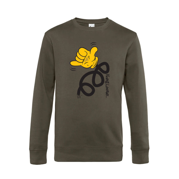 Crew Neck Sweatshirt Plush Interior HangLoose - Man