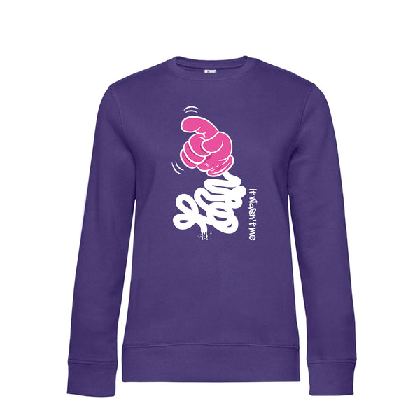 Crew Neck Sweatshirt Plush Interior ItWasntMe - Woman