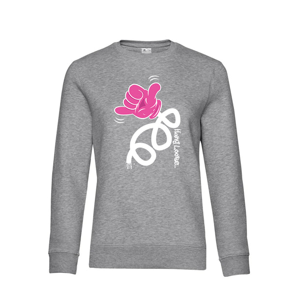 Crew Neck Sweatshirt Plush Interior HangLoose - Woman