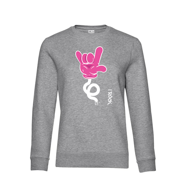 Crew Neck Sweatshirt Plush Interior IRock - Woman