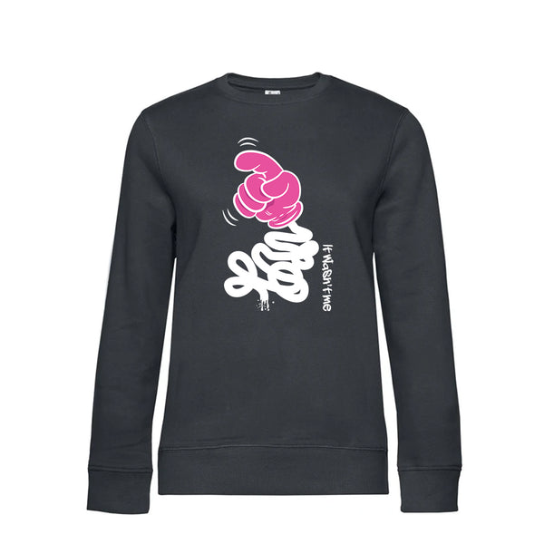 Crew Neck Sweatshirt Plush Interior ItWasntMe - Woman