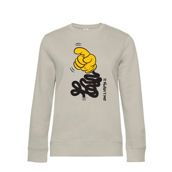 Crew Neck Sweatshirt Plush Interior ItWasntMe - Woman