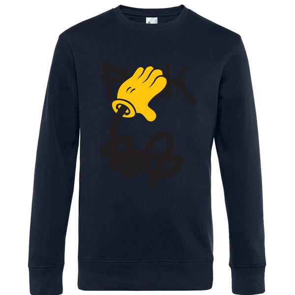 Crew Neck Sweatshirt Plush Interior  Fuck - Man