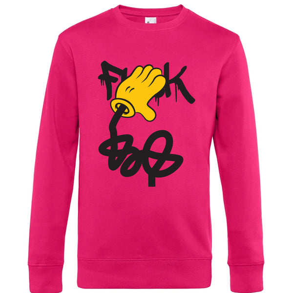 Crew Neck Sweatshirt Plush Interior  Fuck - Man