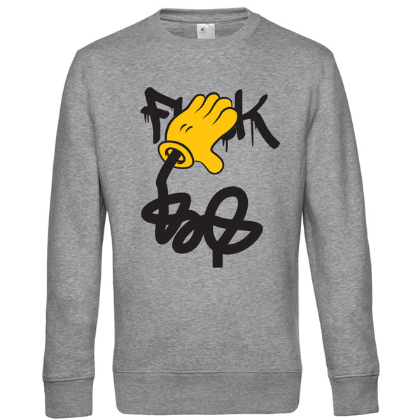 Crew Neck Sweatshirt Plush Interior  Fuck - Man