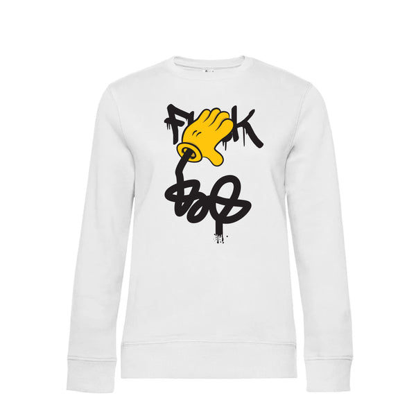 Crew Neck Sweatshirt Plush Interior Fuck - Woman