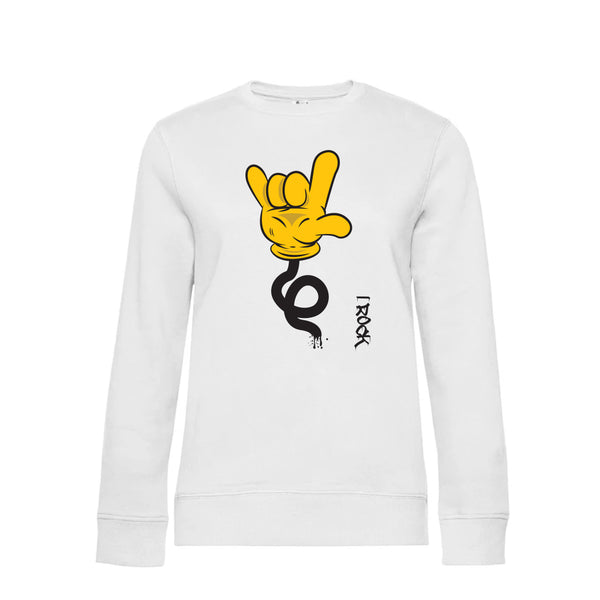 Crew Neck Sweatshirt Plush Interior IRock - Woman