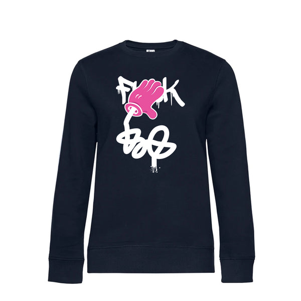 Crew Neck Sweatshirt Plush Interior Fuck - Woman
