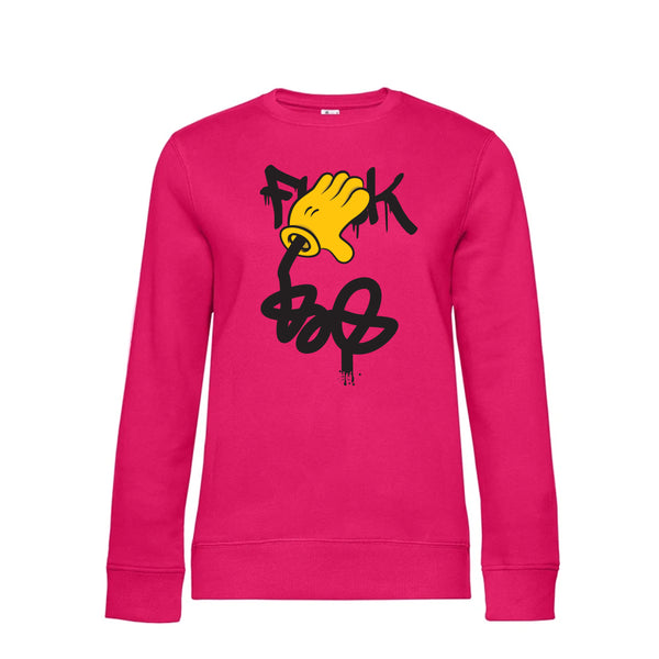 Crew Neck Sweatshirt Plush Interior Fuck - Woman