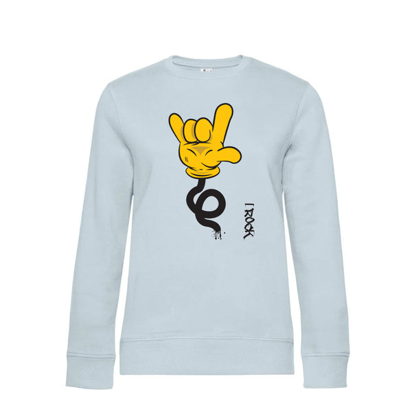 Crew Neck Sweatshirt Plush Interior IRock - Woman