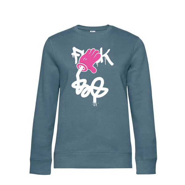 Crew Neck Sweatshirt Plush Interior Fuck - Woman