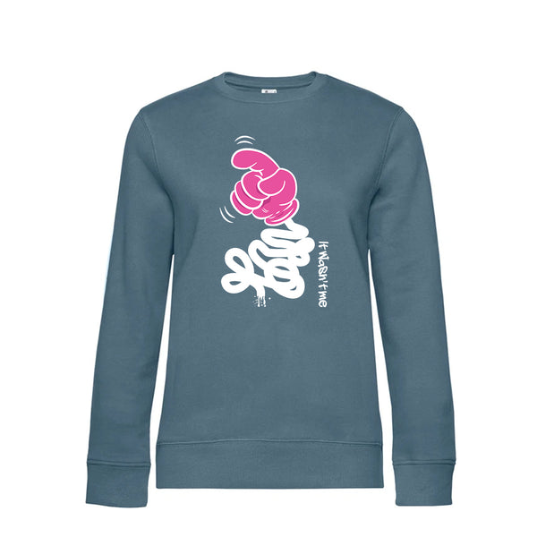 Crew Neck Sweatshirt Plush Interior ItWasntMe - Woman