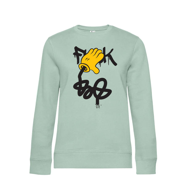 Crew Neck Sweatshirt Plush Interior Fuck - Woman