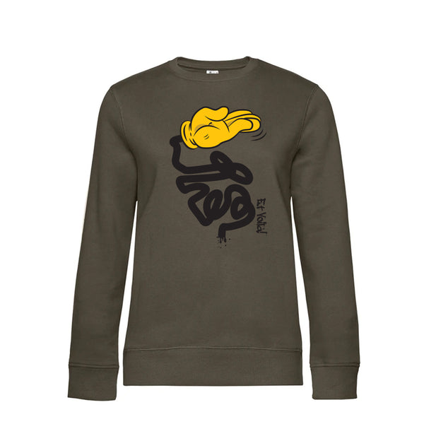 Crew Neck Sweatshirt Plush Interior EtVoilà - Woman