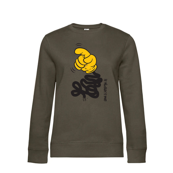Crew Neck Sweatshirt Plush Interior ItWasntMe - Woman
