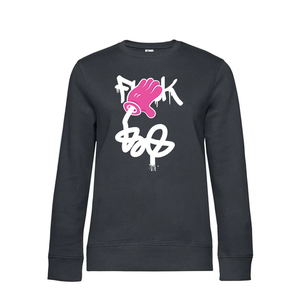 Crew Neck Sweatshirt Plush Interior Fuck - Woman