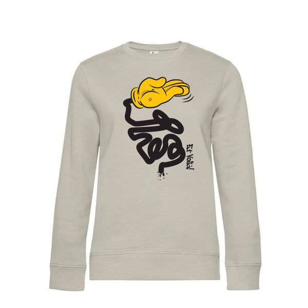 Crew Neck Sweatshirt Plush Interior EtVoilà - Woman
