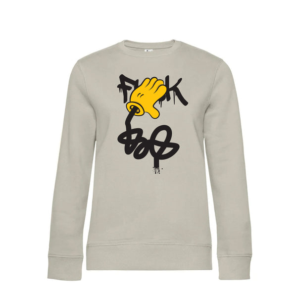 Crew Neck Sweatshirt Plush Interior Fuck - Woman
